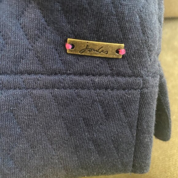 Joules Great Britain 1/4 Zip Blue Quilted Sweatshirt Size Small - Picture 5 of 5